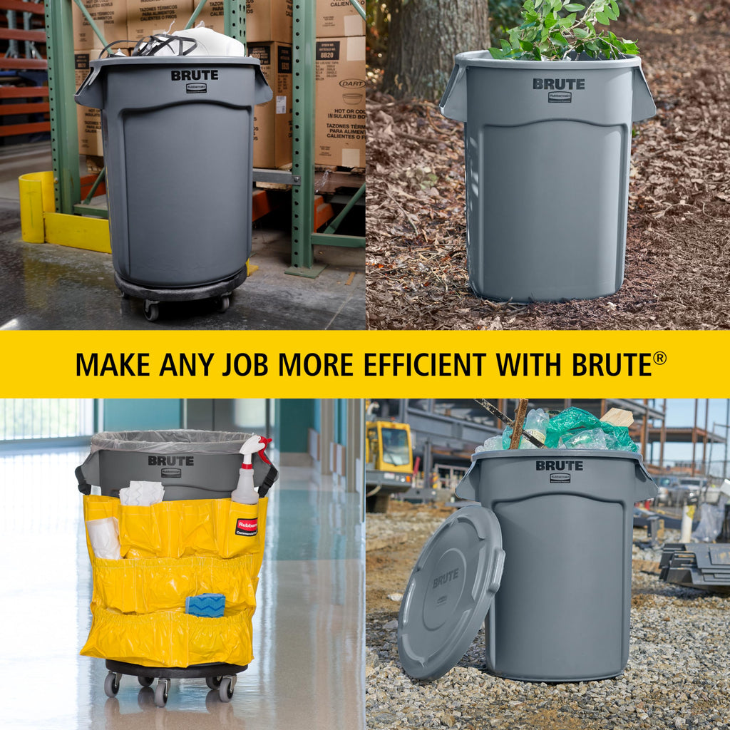 Brute Trash Can, White, 44-Gallon
