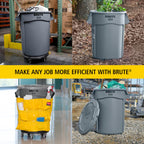 Brute Trash Can, White, 44-Gallon