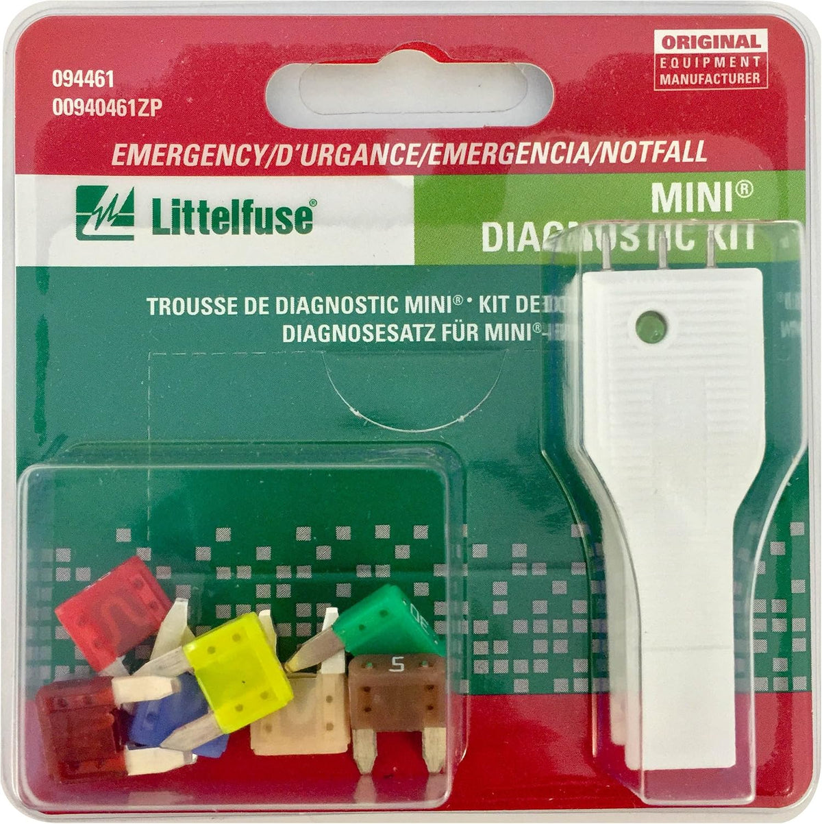 Littelfuse 00940461ZP Mini Emergency Diagnostic Fuse Kit