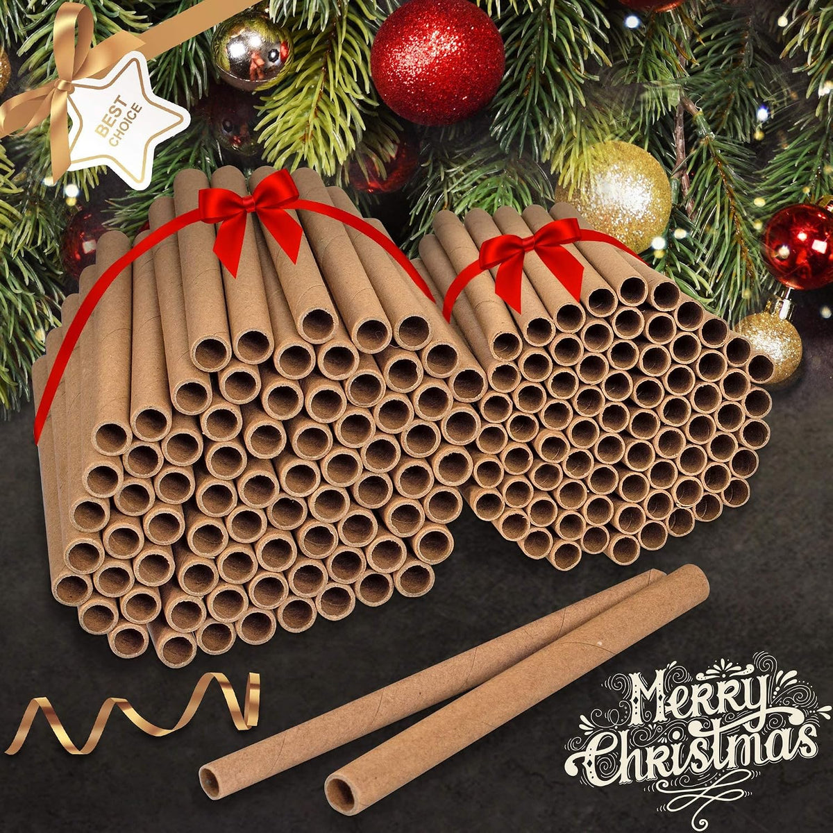 150 Mason Bee House Tubes Refill Pack | 75 Cardboard Bee Tubes & 75 Paper Mason Bee Tube Liners | Mason Bee Supplies