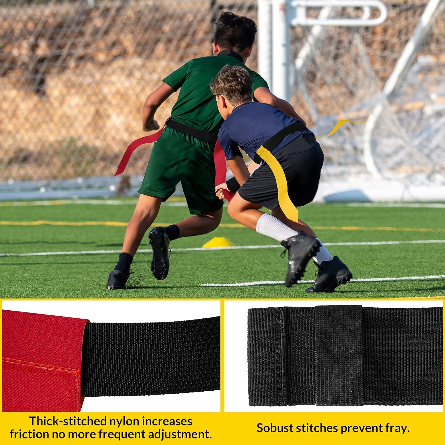 Flag Football Belts, Flag Football Set for Adults Kids and Youth, Flag Football Flags for Players Training Competition
