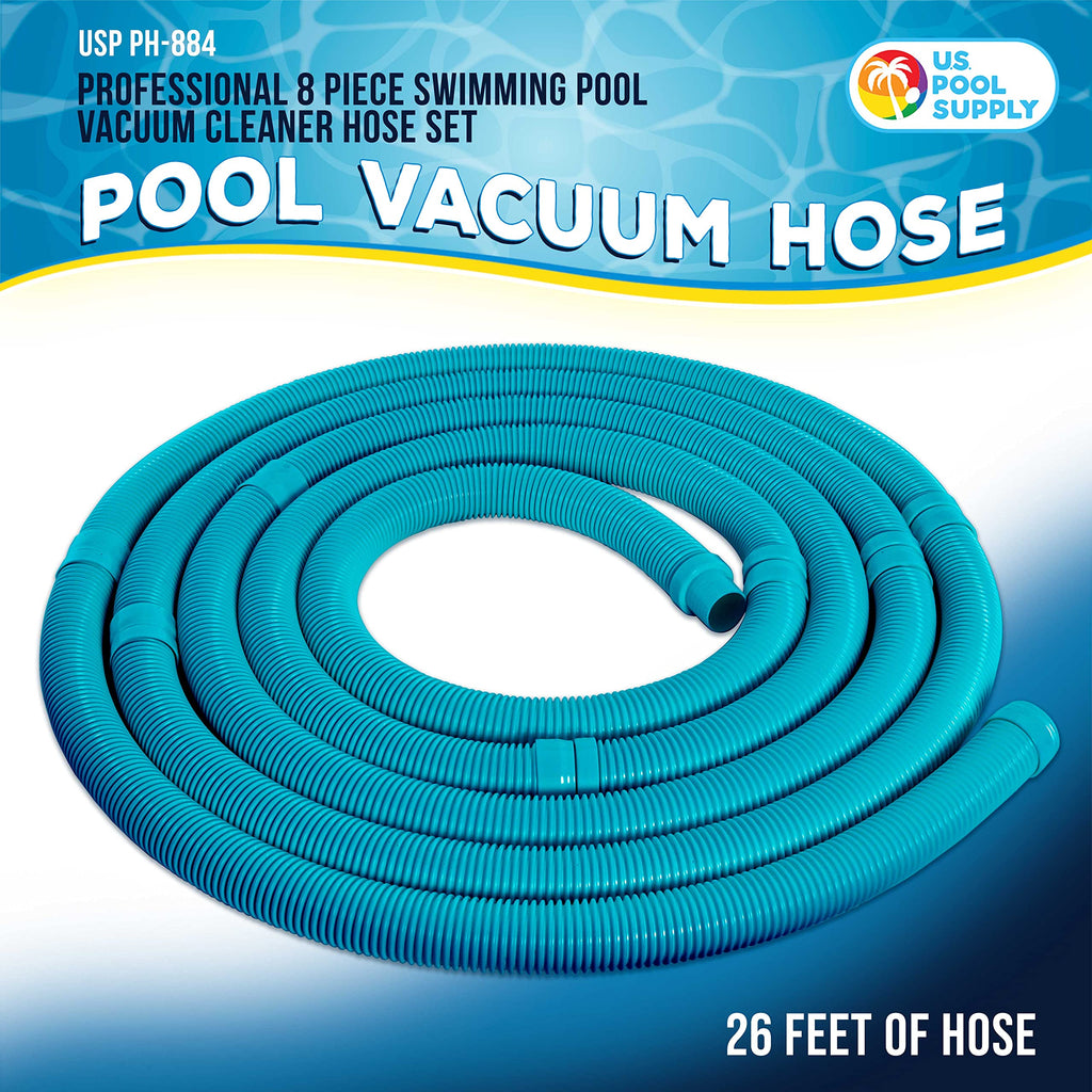 Pool Vacuum Hose, 8 Piece Pool Hose Set, 40" Teal Flexible