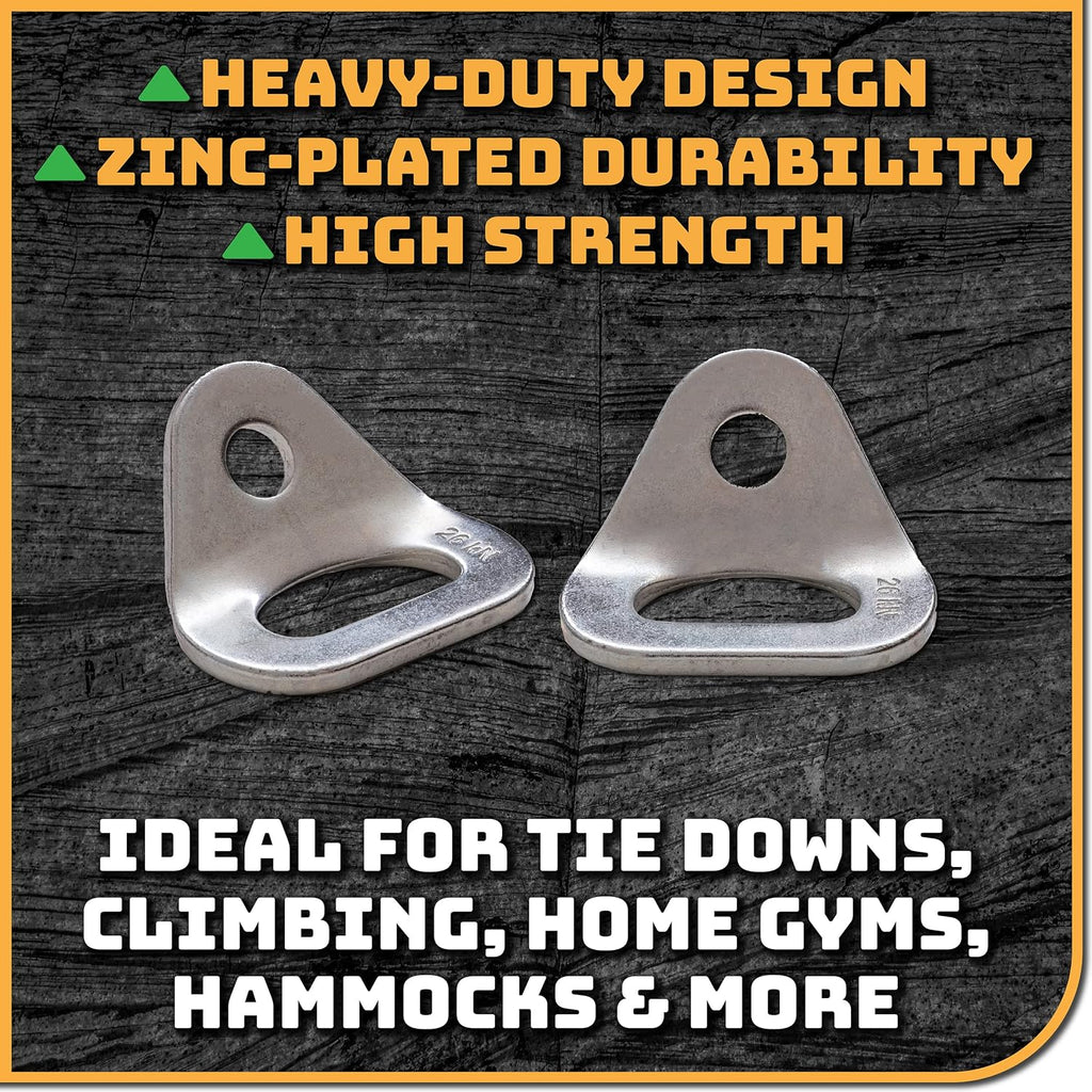 26kN Climbing Wall Bolt Hanger/Anchor/Tiedown for 3/8" Screw/Bolt Ideal for Rock Climbing and Home Gyms, Hammocks
