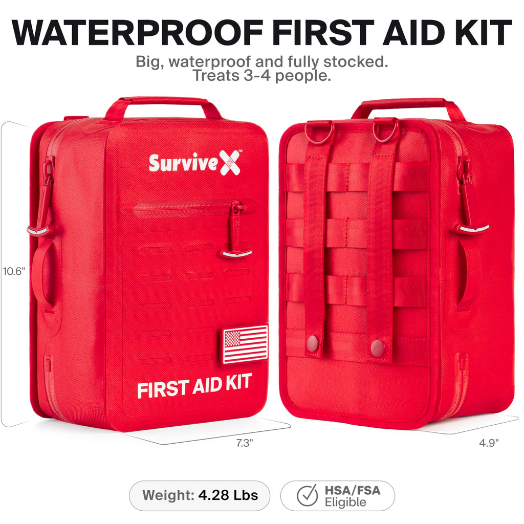 Waterproof First Aid Kit, Emergency Kit for 3-4 People