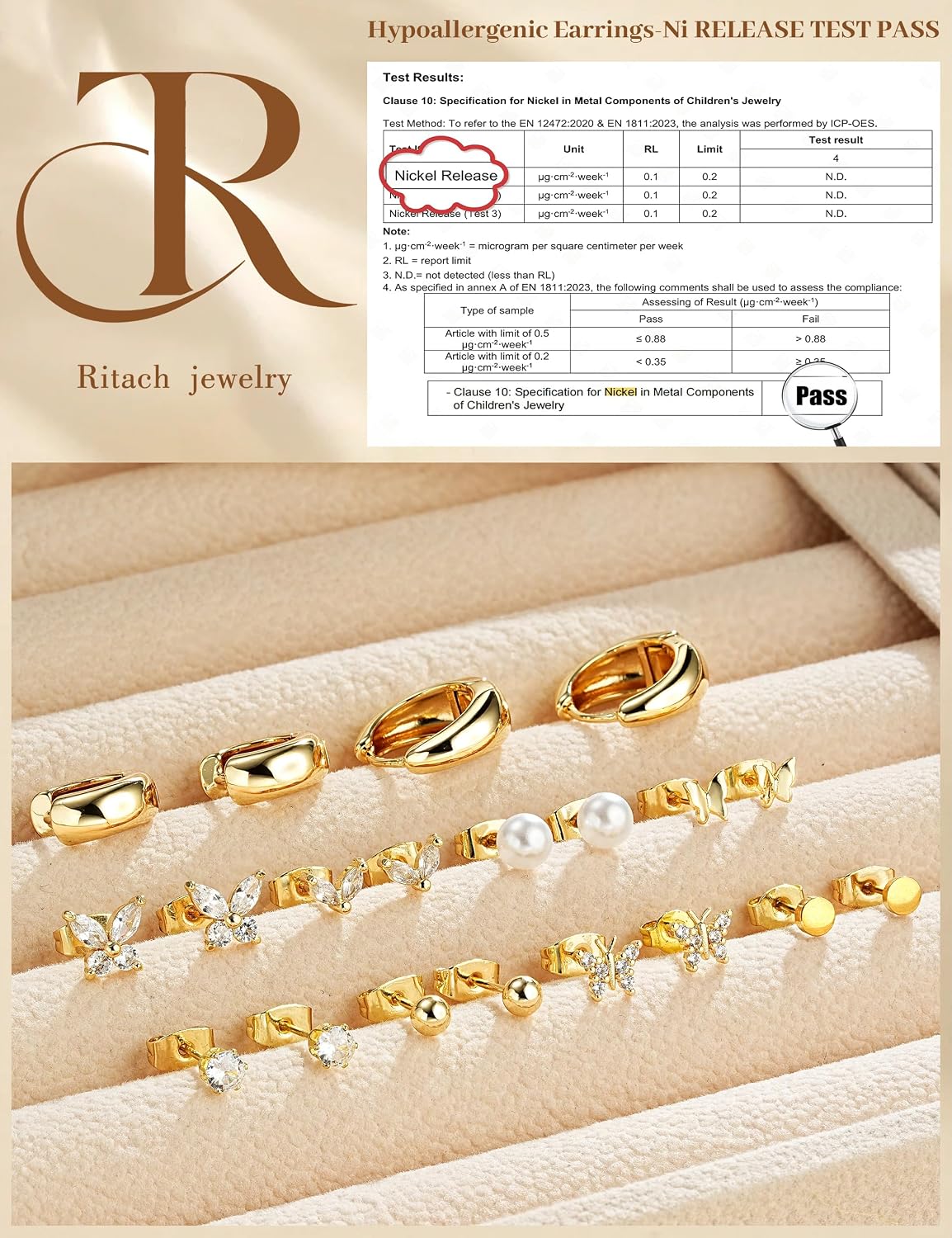 Small Gold Stud Earrings Set for Women - 14K Gold Plated CZ Huggie Hoops Hypoallergenic Earrings Dainty Flower Heart