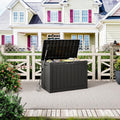 55 Gallon Package Delivery Box for Outside, Waterproof Storage Box with Lockable Secure, Resin Parcel Drop Box for