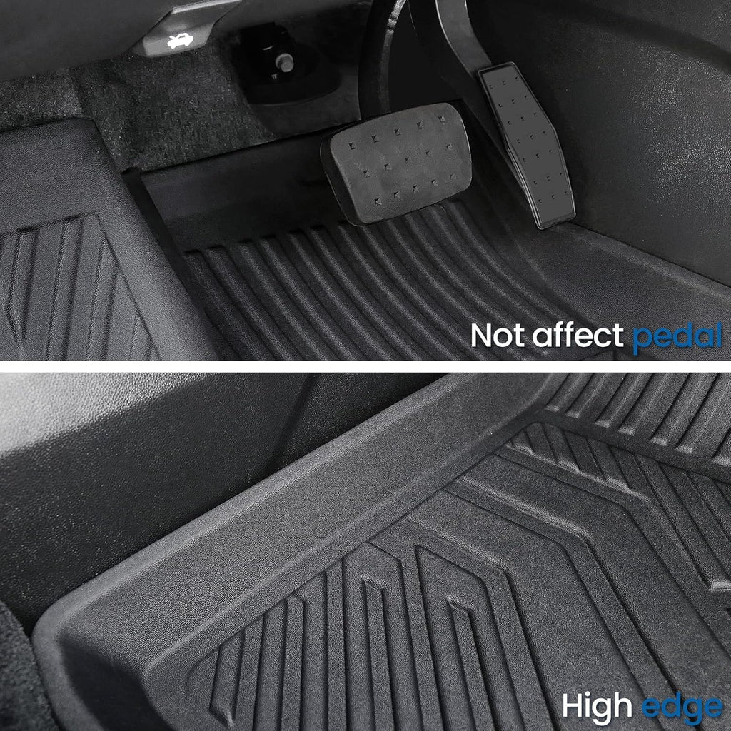 Floor Mats Set for 2024-2026 Chevy Traverse & GMC Acadia & 2025-2026 Buick Enclave, with 2nd Row Kick Mats, Only for