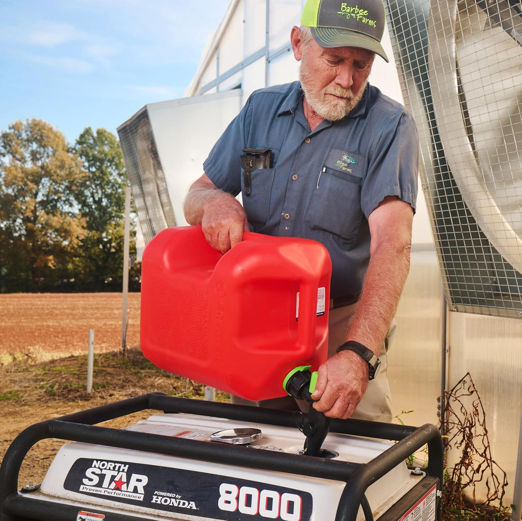 5 Gal Gas Can, Spill Proof SmartControl Spout, Spout Extender, Red | Gasoline Only, EPA/CARB Compliant Fuel Container