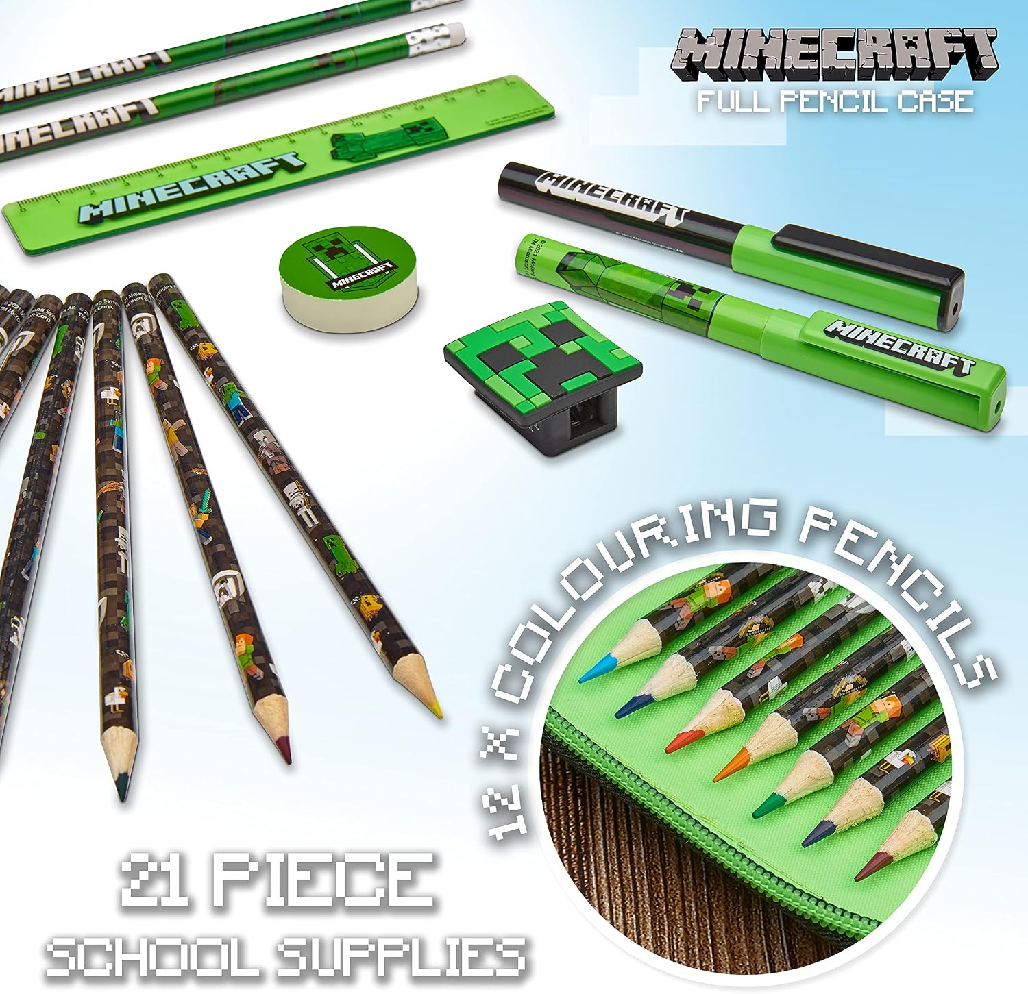 Kids Pencil Case Stationery Pens Colored Pencils Notebook School Supplies Gamer Gifts for Boys