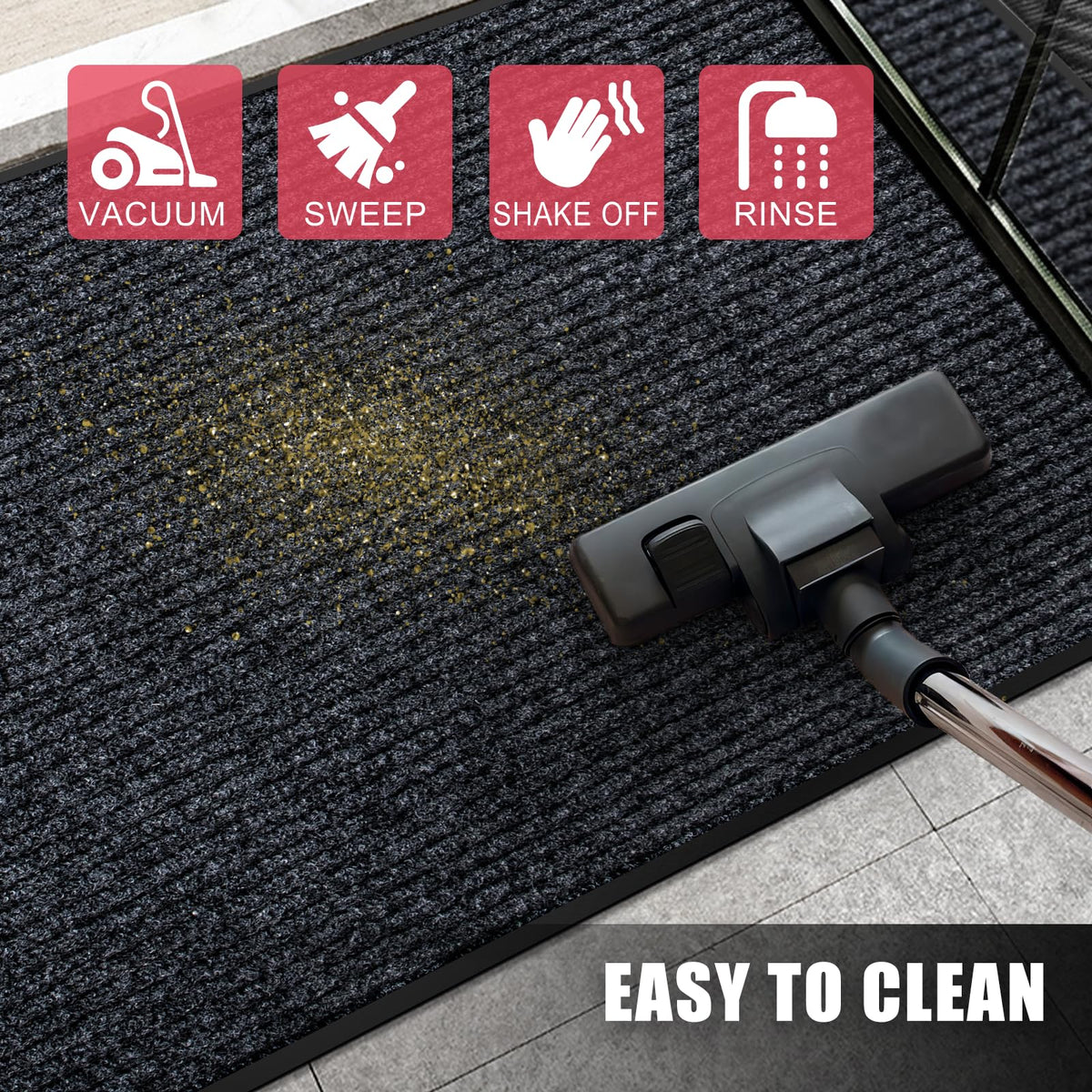 Front Door Mat, 4'x8' Indoor Outdoor Entrance Mat