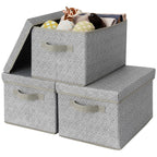 Storage Bins with Lids, Decorative Storage Boxes with Lids