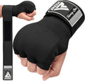 Gel Boxing Hand Wraps Inner Gloves Men Women, Quick 100cm Long Wrist Straps, Elasticated Padded Fist Under Mitts
