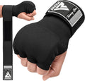 Gel Boxing Hand Wraps Inner Gloves Men Women, Quick 100cm Long Wrist Straps, Elasticated Padded Fist Under Mitts