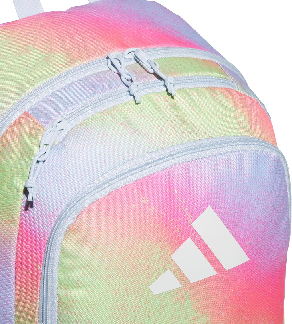 adidas Kids Affiliate Backpack – School Bag for Girls and Boys, 27L, Spray Gradient Pulse Lime/Crystal Sky Blue, OSFA