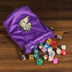 Large RPG Dice Bag Purple Dice Storage Bag for Role Playing Games