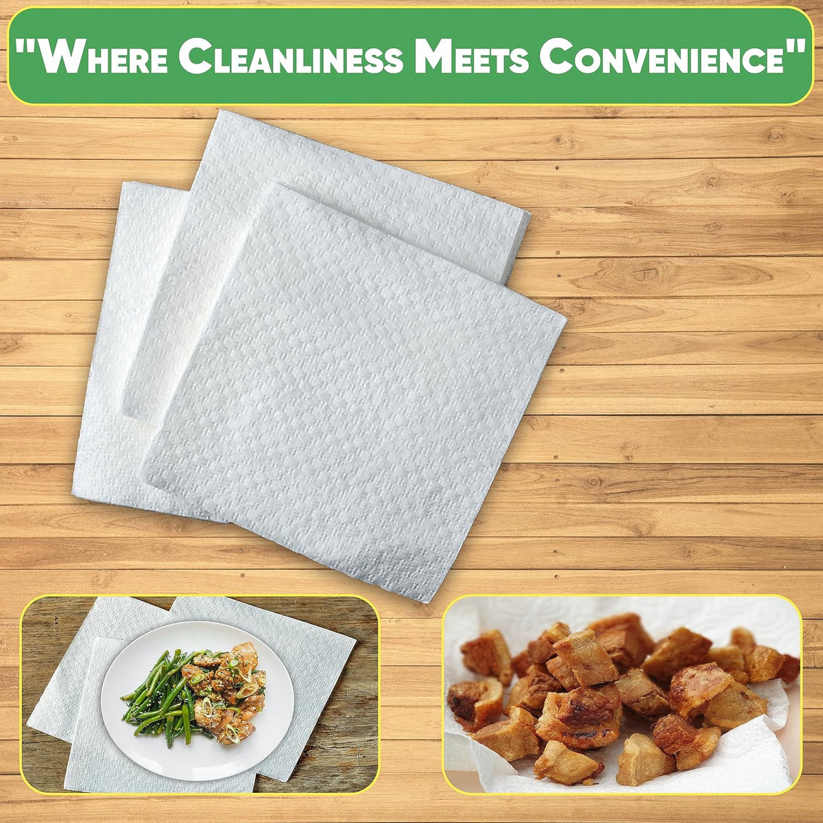 Elegant Lunch Napkin 500 Lunch Napkin 1 Ply, White