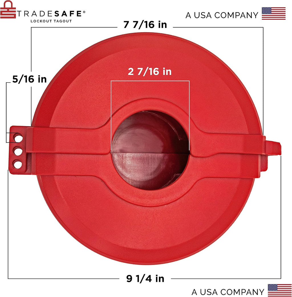 TRADESAFE Gate Valve Lockout Fits 5 inch to 6-1/2 inch Diameter Handles