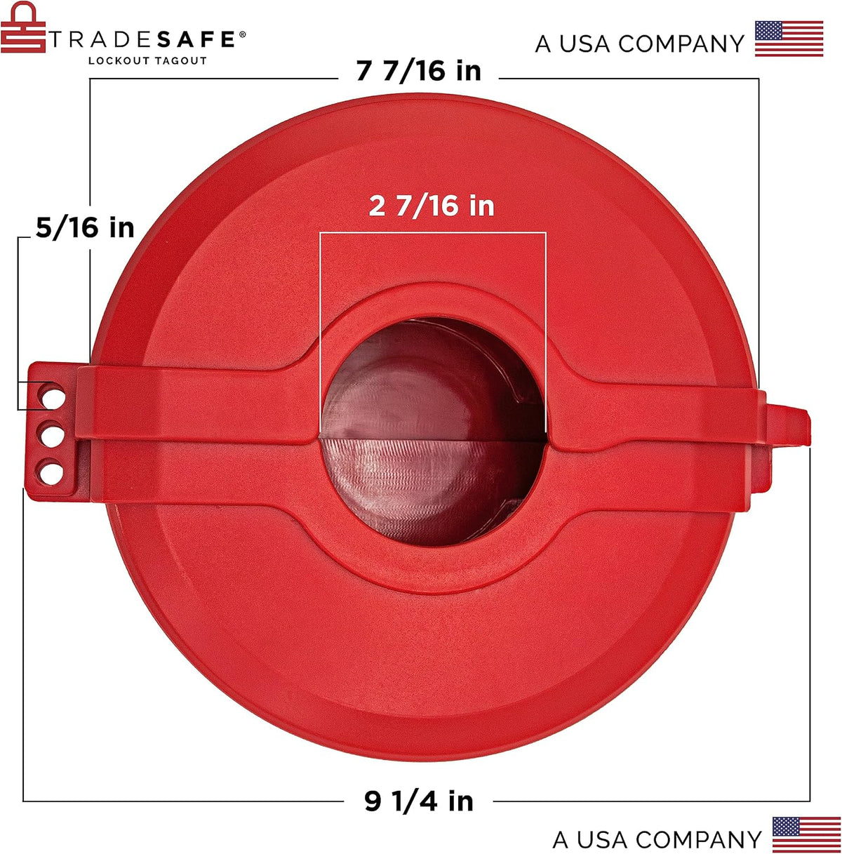 TRADESAFE Gate Valve Lockout Fits 5 inch to 6-1/2 inch Diameter Handles