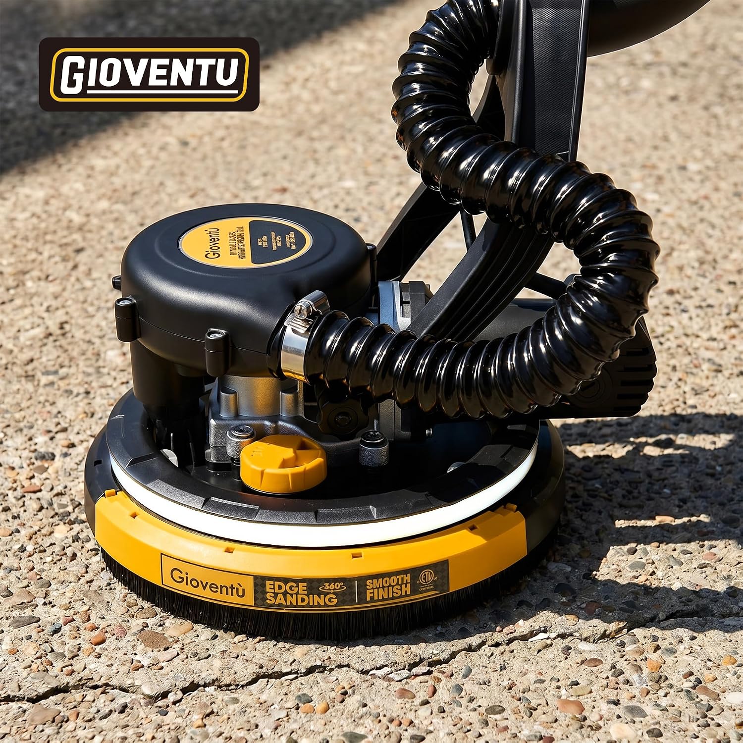 Electric Drywall Sander with Vacuum, 750W 7A, 26' Cord for Ceiling & Wall | 99% Dust Collection, Low Vibration NSK