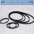 PATIKIL 2pcs 100XL Rubber Timing Belt 50 Teeth 10mm Width 5.08mm Pitch Synchronous Closed Loop Geared Drive Belt Black for Industrial