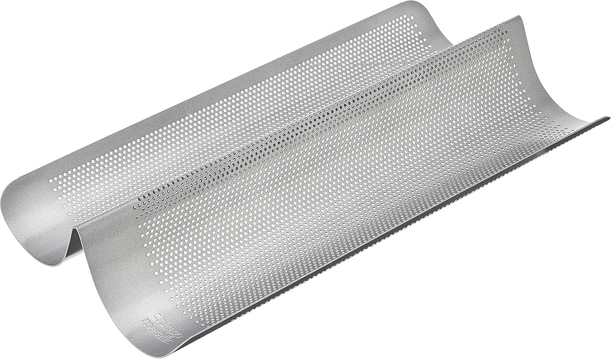 Commercial II Non-Stick Perforated French Bread Pan, Perfect for creating a crisp, golden-brown crust