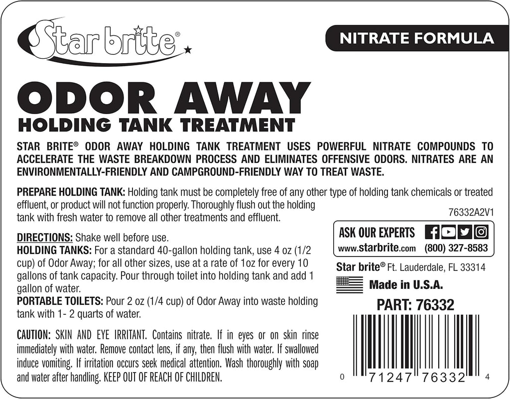 Odor Away Holding Tank Treatment - Nitrate Formula