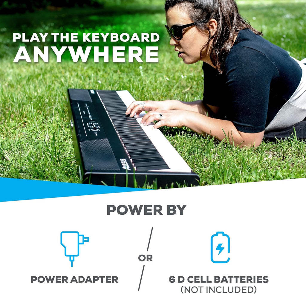 Recital 88-Key Digital Piano with Semi-Weighted Keys | 20W Speakers, 5 Voices, Split/Layer Modes, Adjustable Touch