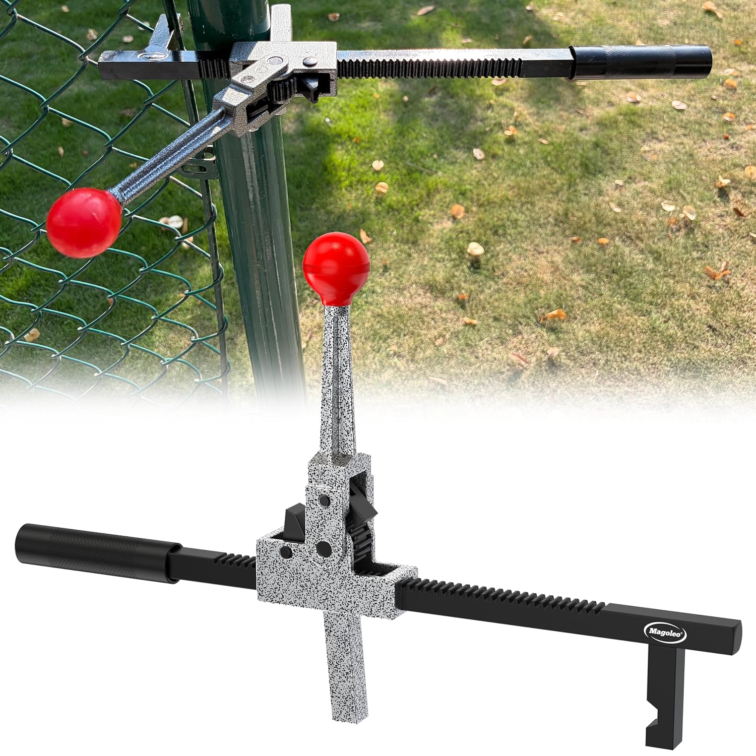 Chain Link Fence Stretcher Tool, Heavy-Duty Fence Puller & Tensioner for Fence Fabric Installation or Repair Projects