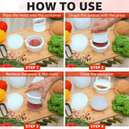 Hamburger Press Patty Maker Set 4 in 1 - Burger Patty Maker, Shaper for BBQ