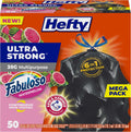Ultra Strong 30 Gal Large Trash Bags, Fabuloso Watermelon, 50ct | 30G Large Black Trash Bags, Resists Leaks