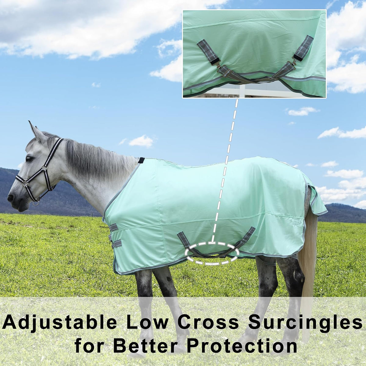 Horse Fly Sheet Lining, Mesh Equine Sheets Fly Rug, UV Protection