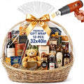 Shrink Wrap Bags for Gift Baskets, 12Pack 32x40 Inch Clear plastic wrapping
