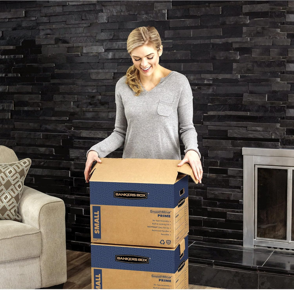 10-Pack Small Prime HD Moving Boxes with Reinforced Handles
