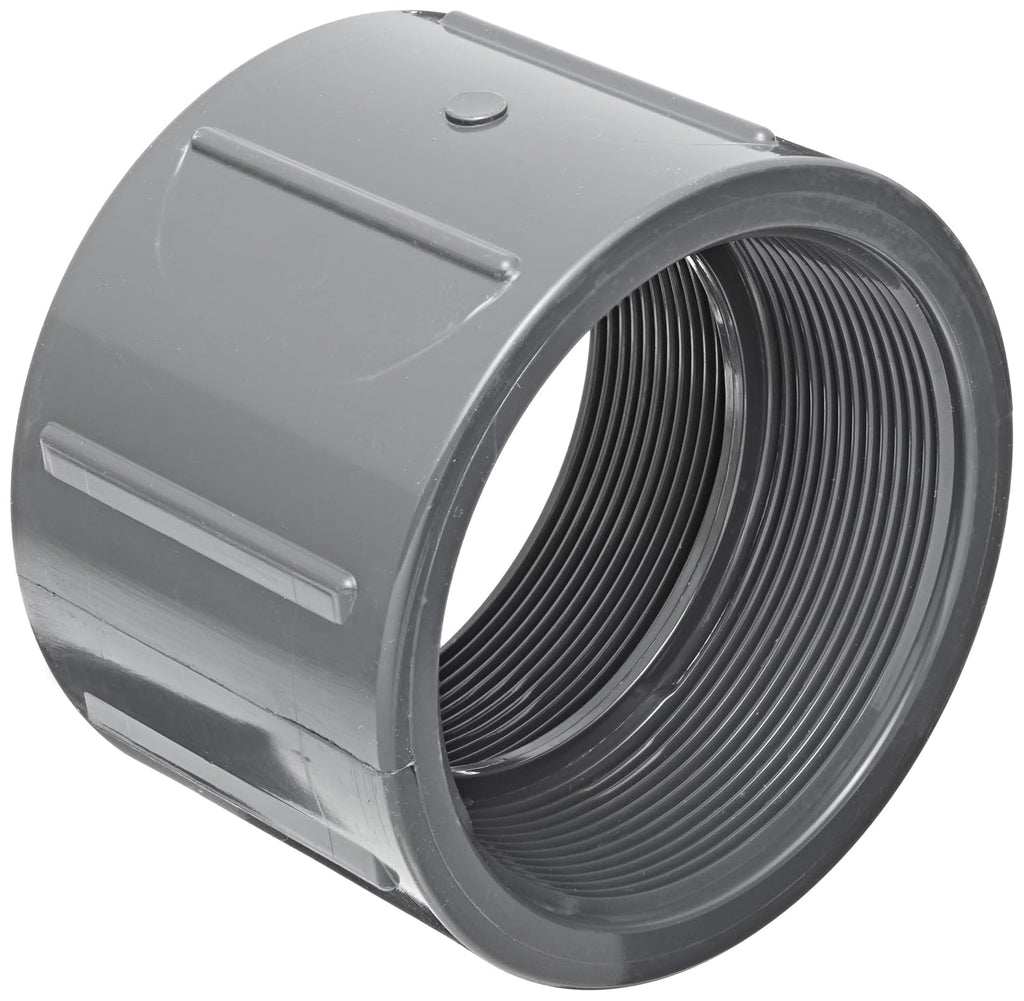 Spears 830 Series PVC Pipe Fitting, Coupling, Schedule 80, 2" NPT Female