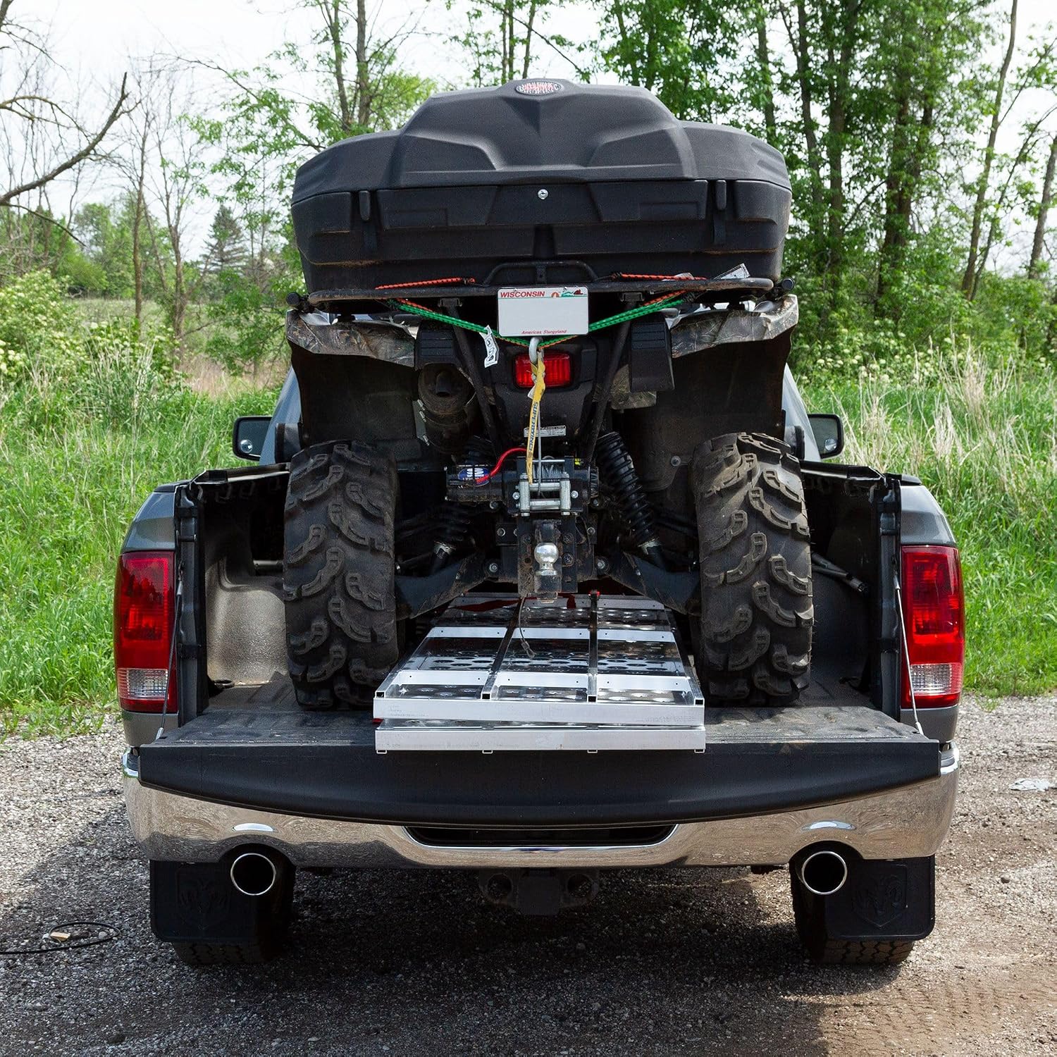 ATV Ramp for Pickup Truck, 6' x 44", 1,500 lb, Black Widow