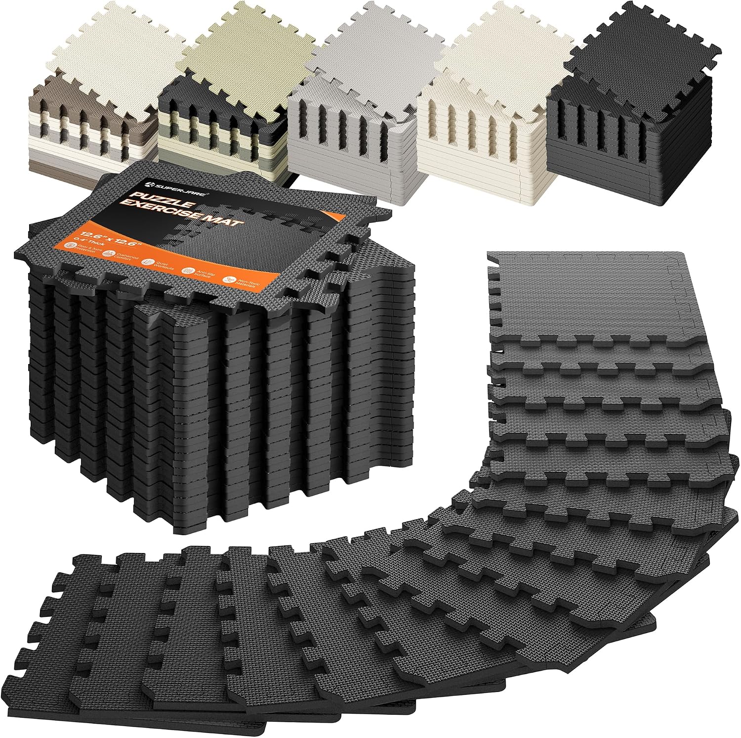 Gym Floor Mats, EVA Foam Puzzle Exercise Mats, Interlocking Floor Mats, Cushioned Foam Floor Tiles, Gym Flooring