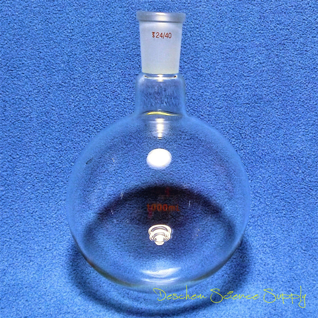 1000ml 24/40 Round Bottom Glass Flask Single Neck 1L Boiling Vessel