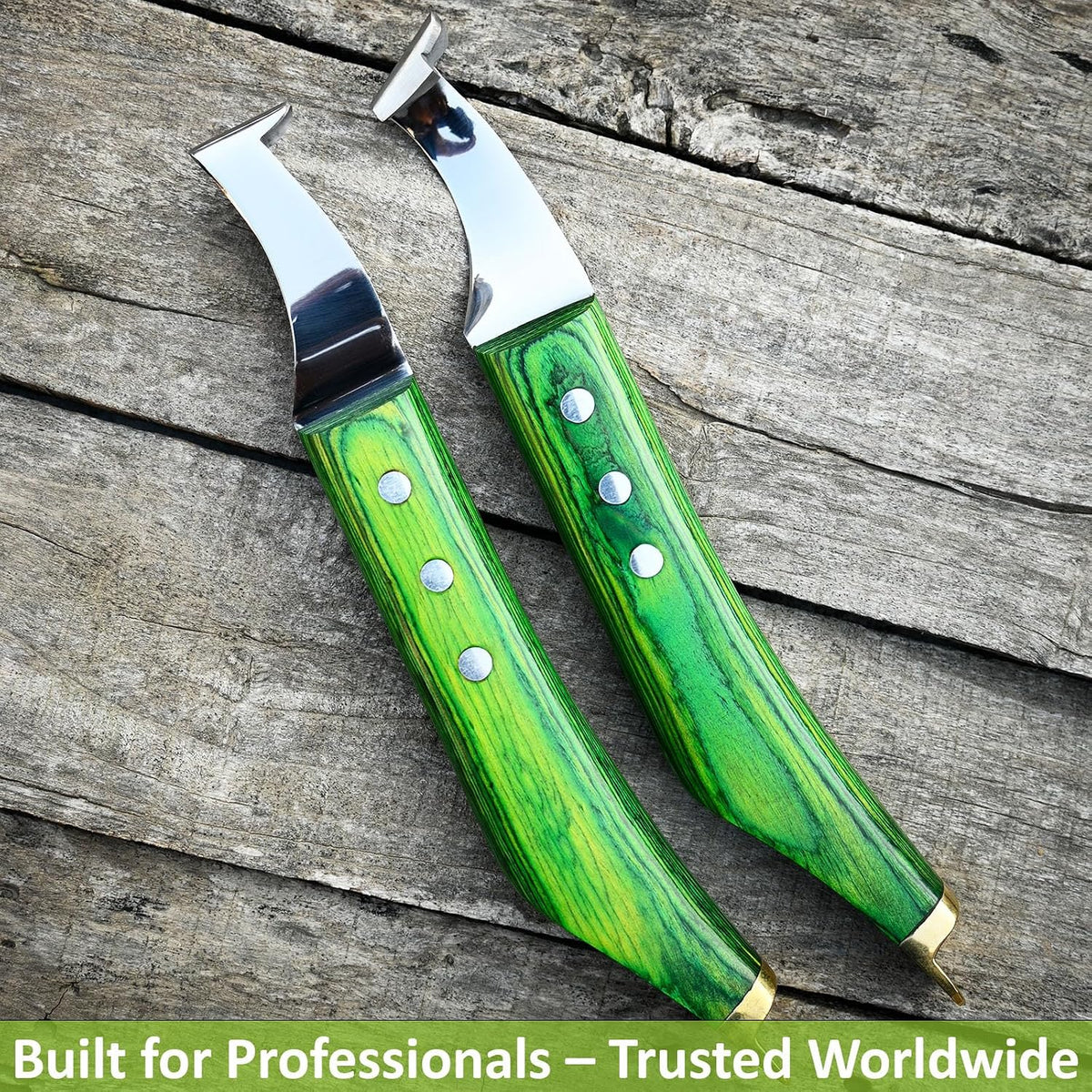 Premium Farrier Loop & Hoof Knife with Brass End – Professional Hoof Trimming Tool for Horses, Cows & Livestock
