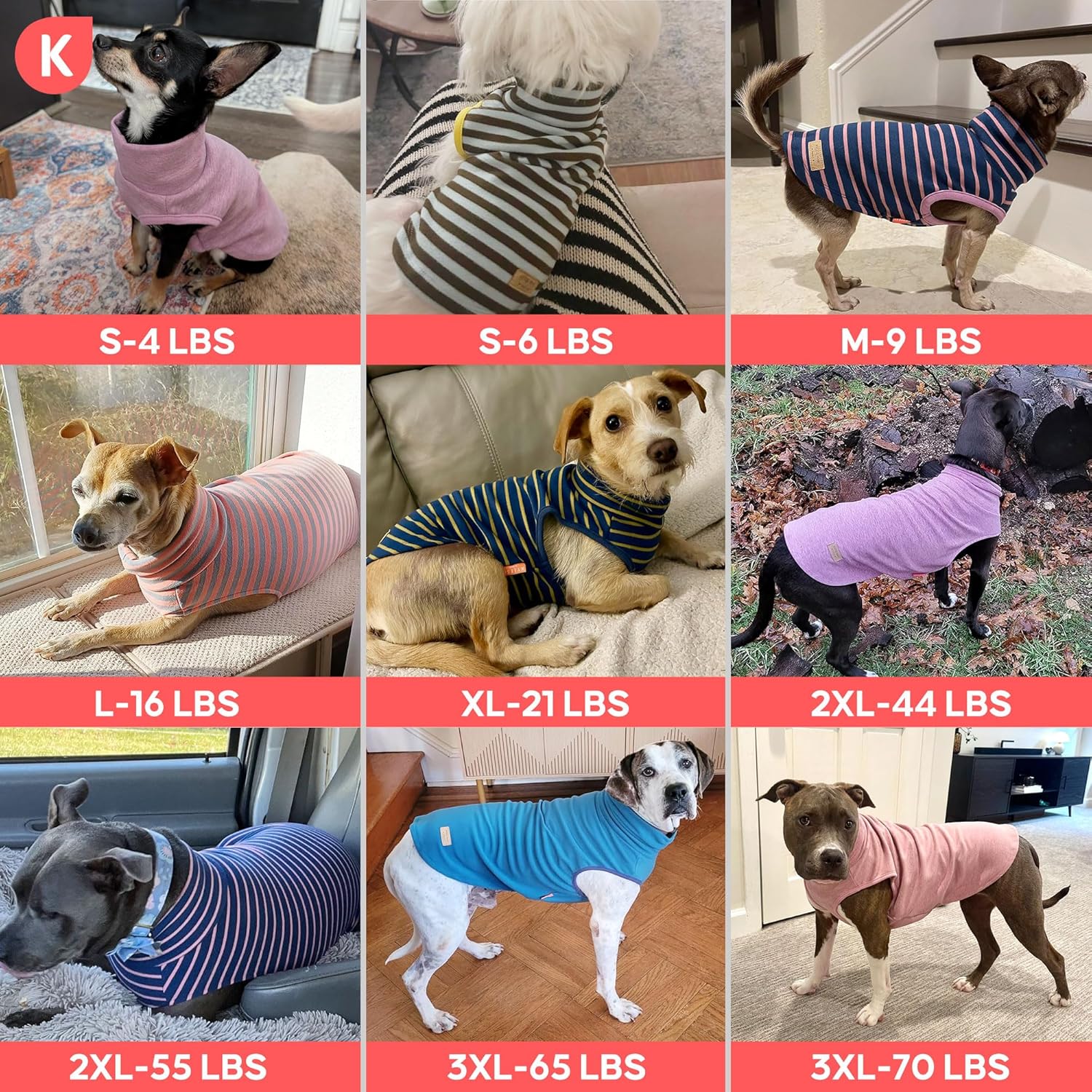 2Pack Dog Sweater Pullover Dog Sweaters for Large Dogs Warm Dogs Clothes Stretchy Pet Sweater Large Size Pets Comfy