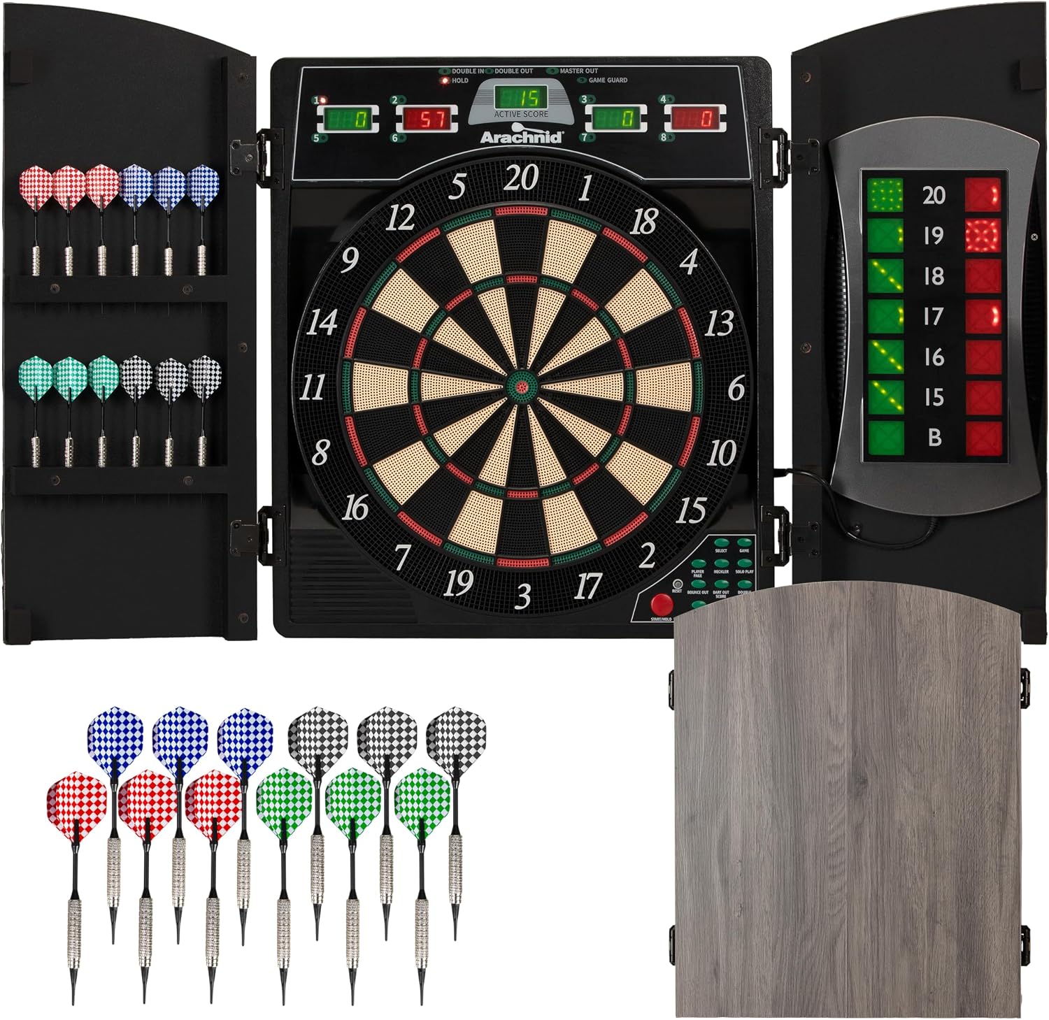 Cricket Maxx 4.0 Electronic Dartboard Set, Black