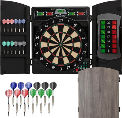 Cricket Maxx 4.0 Electronic Dartboard Set, Black