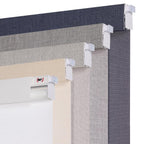 No Drill Light Filtering Roller Shades, White, 24 1/2" W x 72" H
