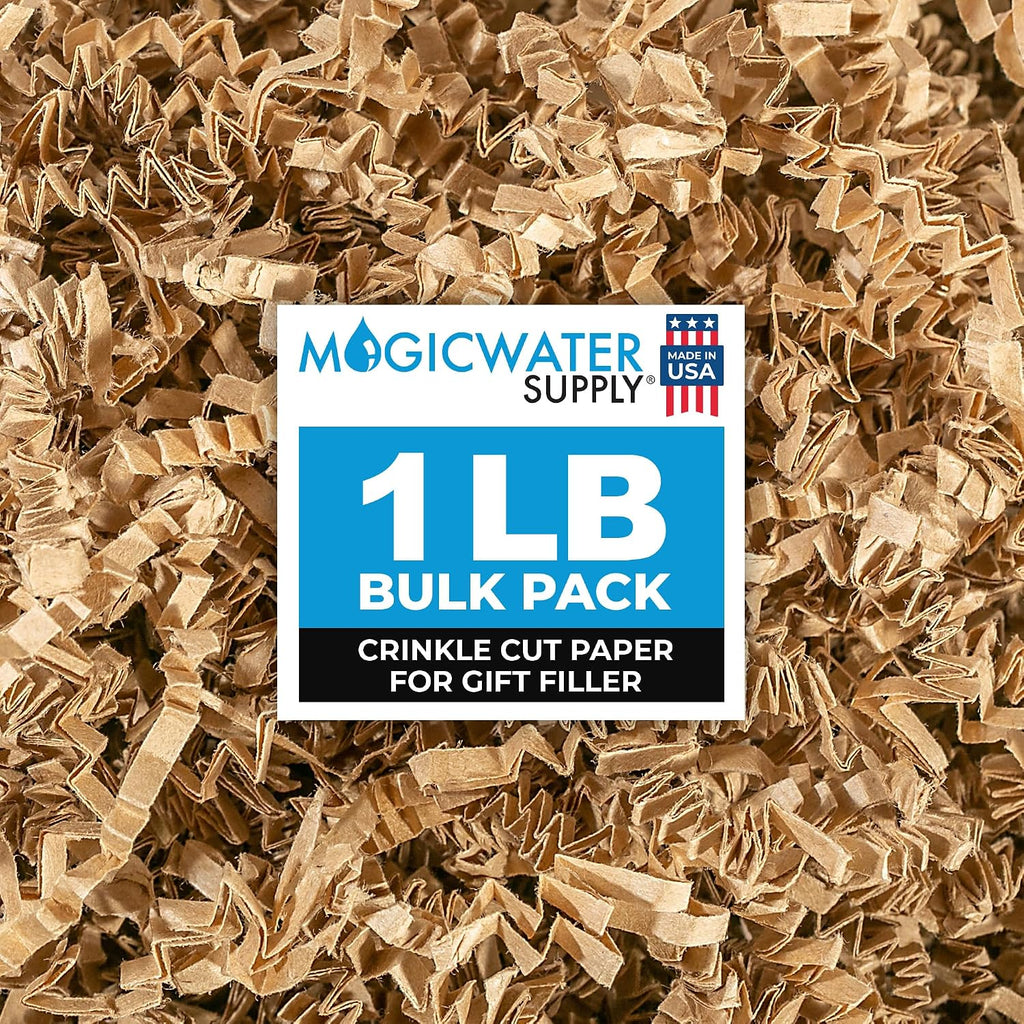 MagicWater Crinkle Cut Paper for Gift Baskets - 1 LB - Kraft