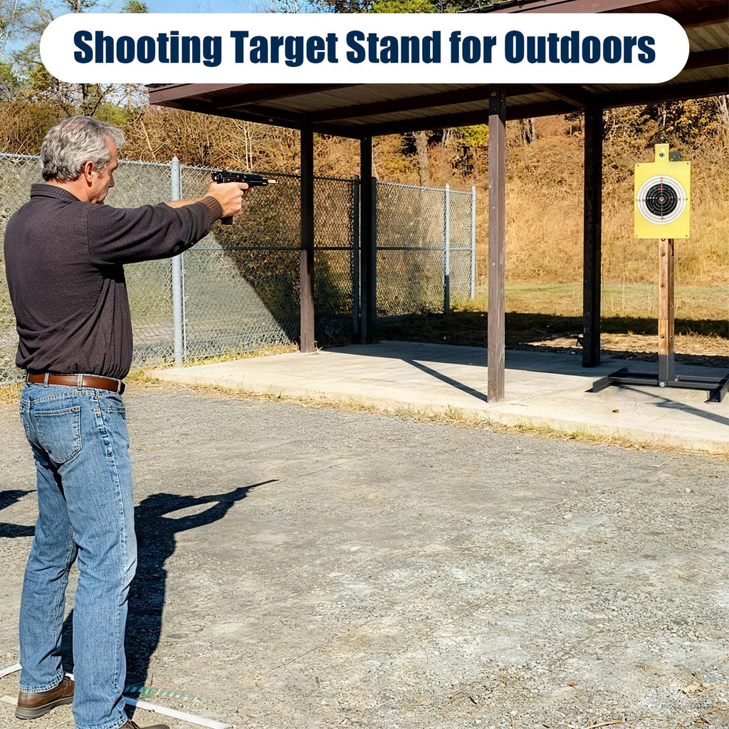Adjustable Height Target Stand System Kit，H-Shaped Base for Shooting Range