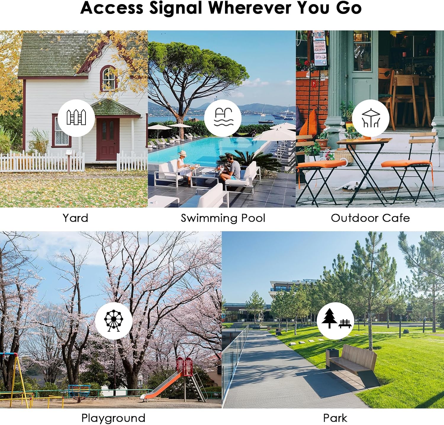 AC600 Outdoor WiFi Extender, Long Range WiFi with PoE | Dual Band 2.4+5G Wireless Router/AP/Wi-Fi Range Extender 3 in