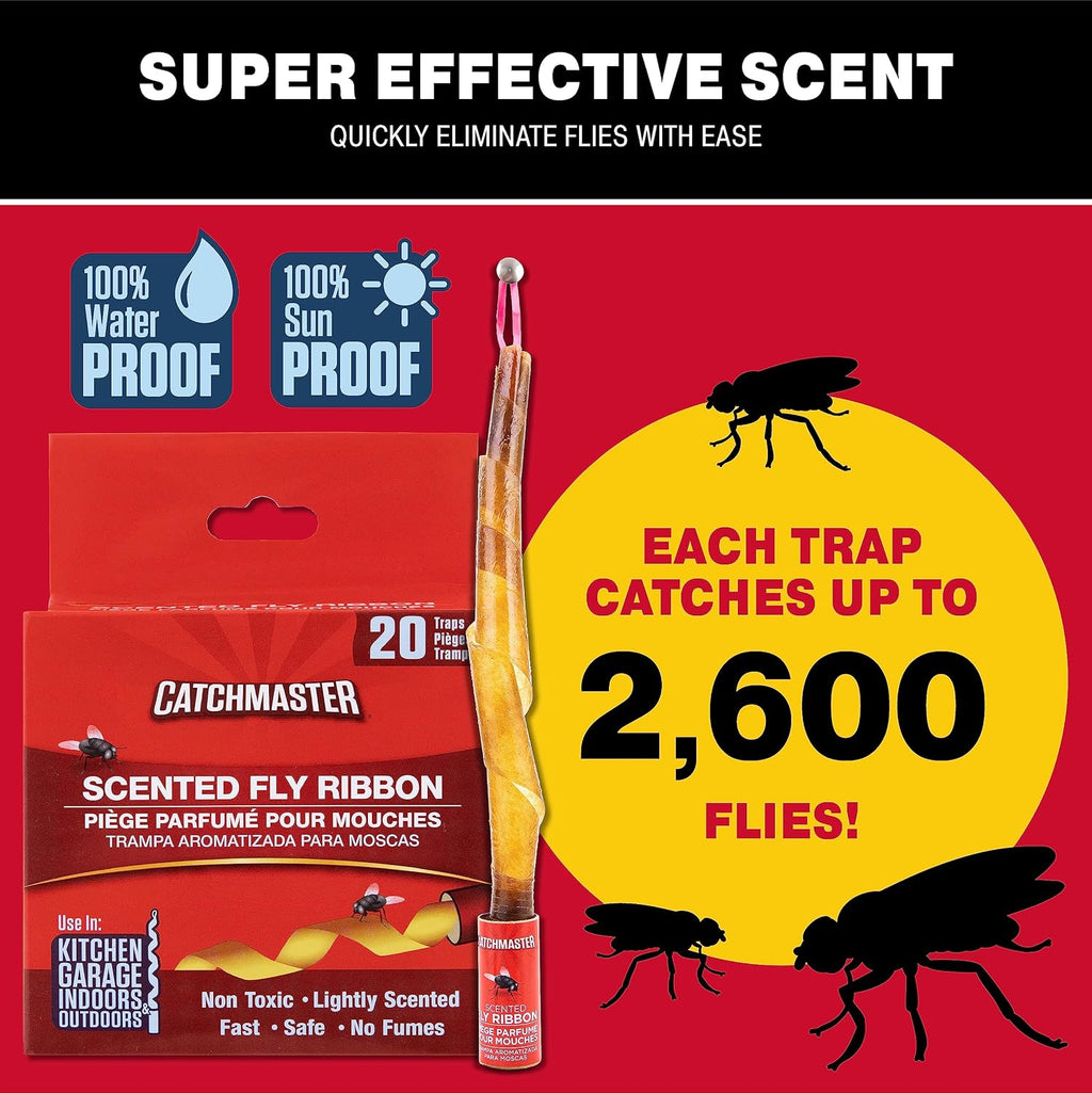Fly Trap Bundle, Fly Bag 2-Pack & Fly Ribbon 20-Pack, Fruit Fly Traps for Indoors & Outdoors