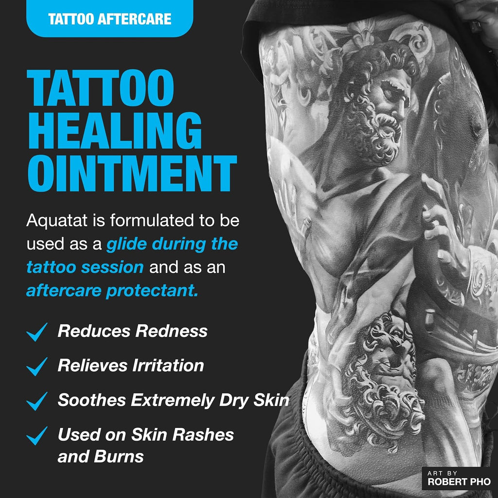 Aquatat Tattoo Healing Ointment - Tattoo Aftercare Cream for Tattoo Supplies - Fragrance- & Dye-Free Tattoo Care
