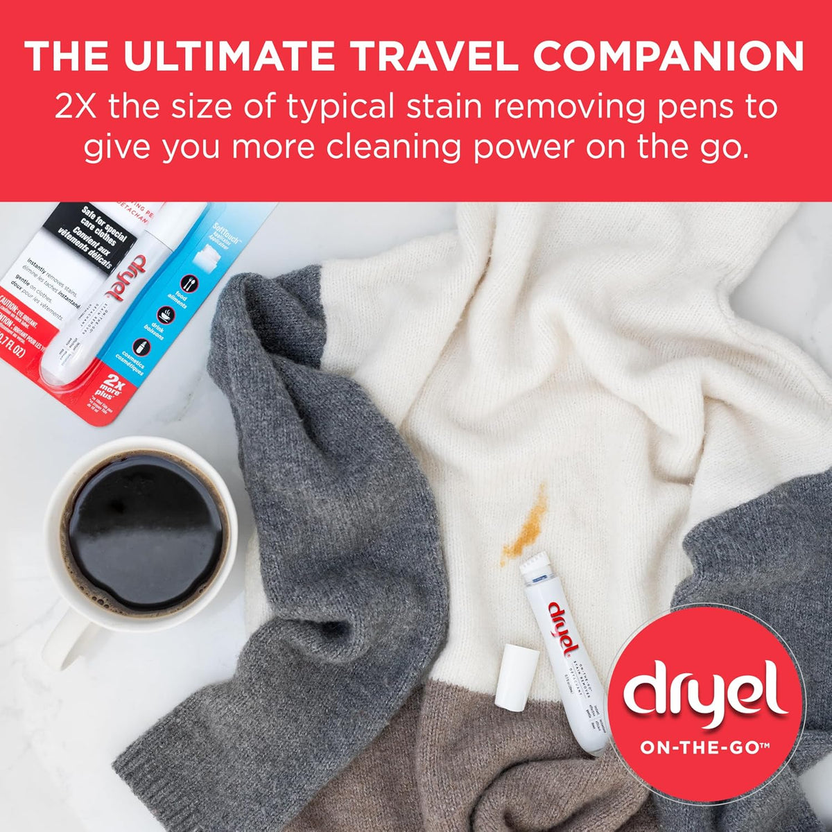 On-The-Go Stain Remover Pen for Delicate Laundry Care, 6-Pack