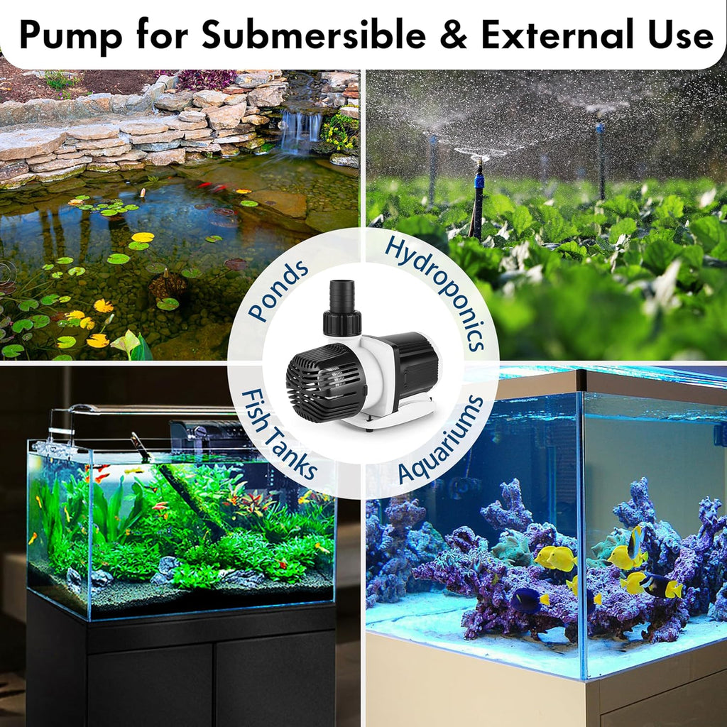 DC-5000 Silent Swirl Controllable DC aquarium Pump 40W 1320GPH-marine wavemaker return pump with sine wave Controller