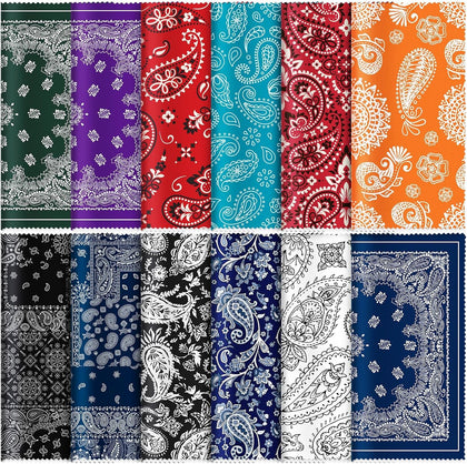24 Pcs 6 x 6 Inch Glasses Cleaning Cloth,Mandala | Elegant Flowers Design, Mandala Multicolor Microfiber Lens Wipe